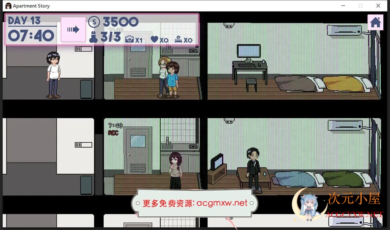 [养成SLG/中文/全动态]公寓物语 DL官方中文版[新作/像素互动/140M]  1395 次元小屋